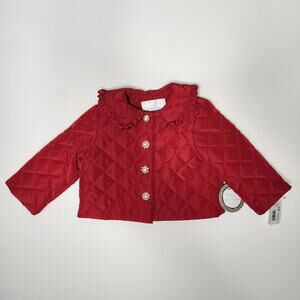 Edgehill Collection Red Quilted Scooter Jacket Darby Fallon Size 18 Months